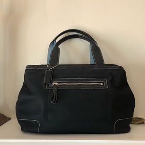 COACH Black Nylon , Leather Bag.